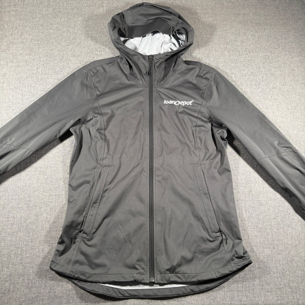 The North Face Softshell Jacket Womens Medium Grey LoanDepot Hooded Full‎ Zip